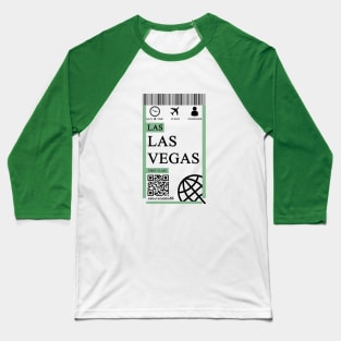 Las Vegas flight ticket boarding pass simple Baseball T-Shirt